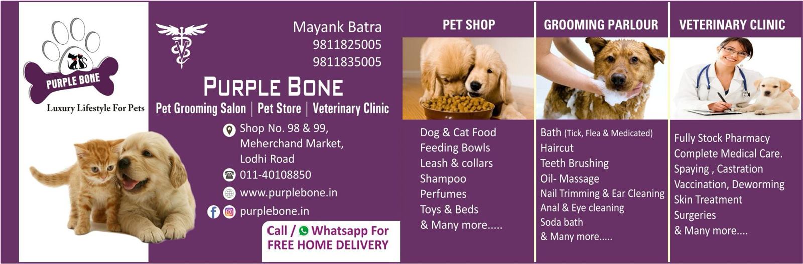 PURPLE BONE (Lodhi Colony Pet Shop)